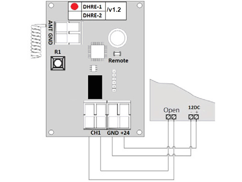 Схема подключения приемника DHRE-1