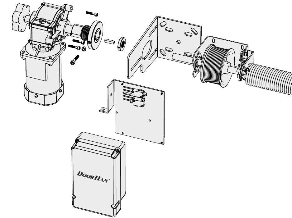 Способы монтажа привода промышленных секционных ворот