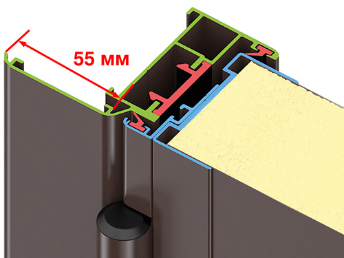Стандартные конструктивные решения гаражной двери "Ультра" DoorHan
