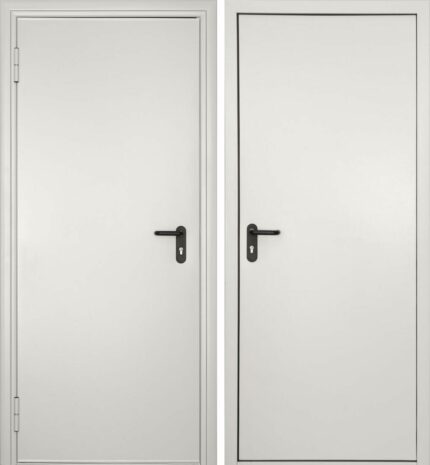 Дверь DoorHan/980/2050/Противопож.EI60/одност./глухая/глад./глад./RAL7035/прав./угл. рама