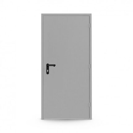 Дверь DoorHan/1080/2050/Техническая/одност./глухая/глад./глад./RAL7035/прав./угл. рама