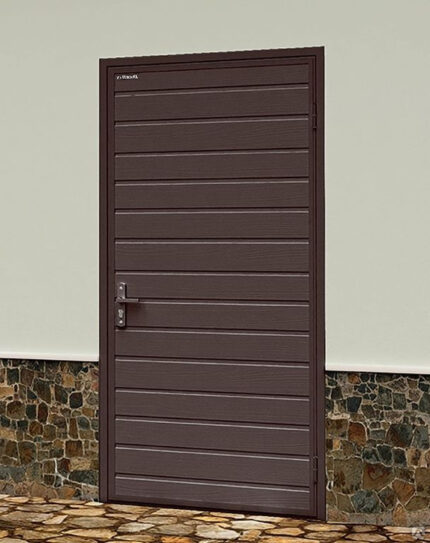 Дверь DoorHan/880/2050/УЛЬТРА(B)/575/8017 доска/9003 доска/левая/с угловой рамой/серебро/ключ-ключ