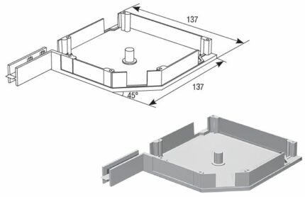 Крышка боковая RK13708 серебристая