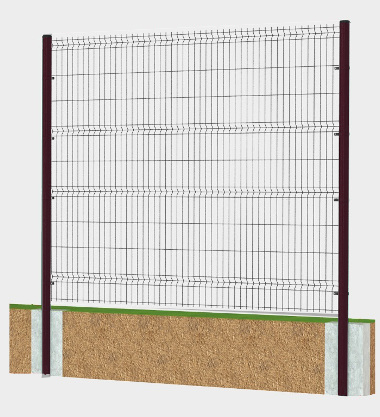Система ограждений DoorHan 6000х2050 цвета RAL 8014 (коричневый)