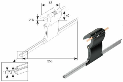 Замок верхний автоматический RB2 двухсекционный